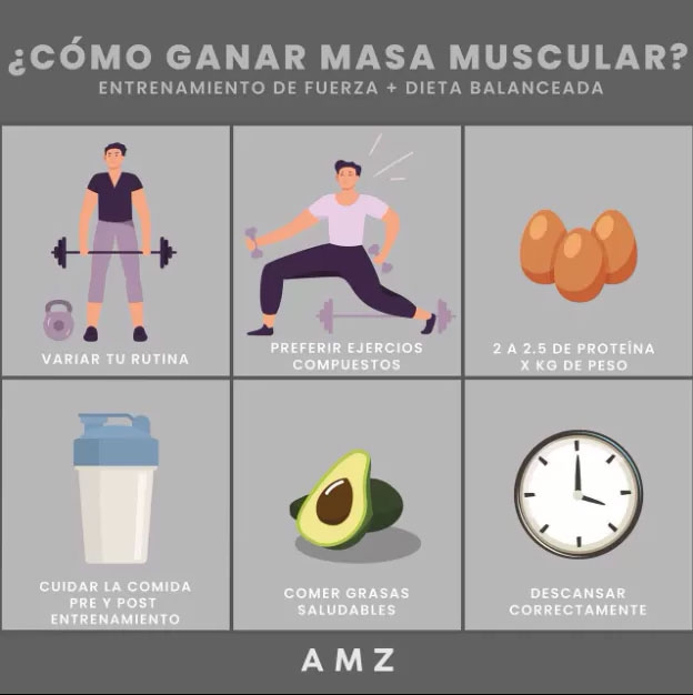¿Cómo ganar masa muscular?
